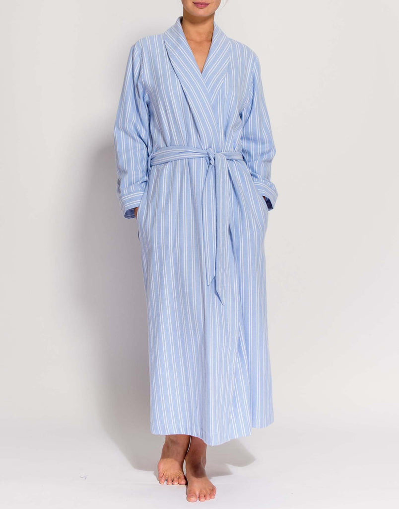 Women's Brushed Cotton Dressing Gown ...